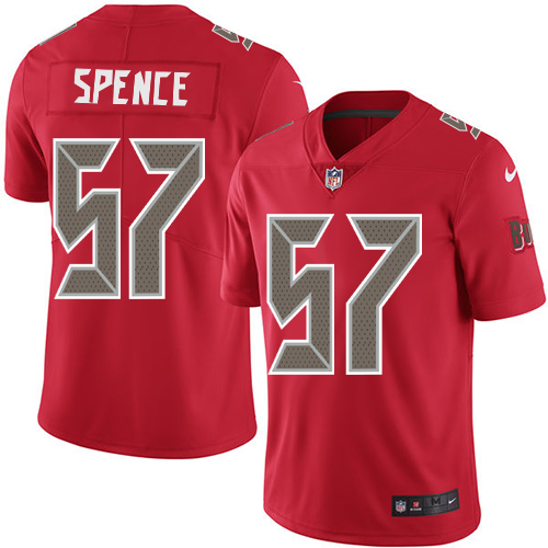Nike Buccaneers #57 Noah Spence Red Men's Stitched NFL Limited Rush Jersey - Click Image to Close